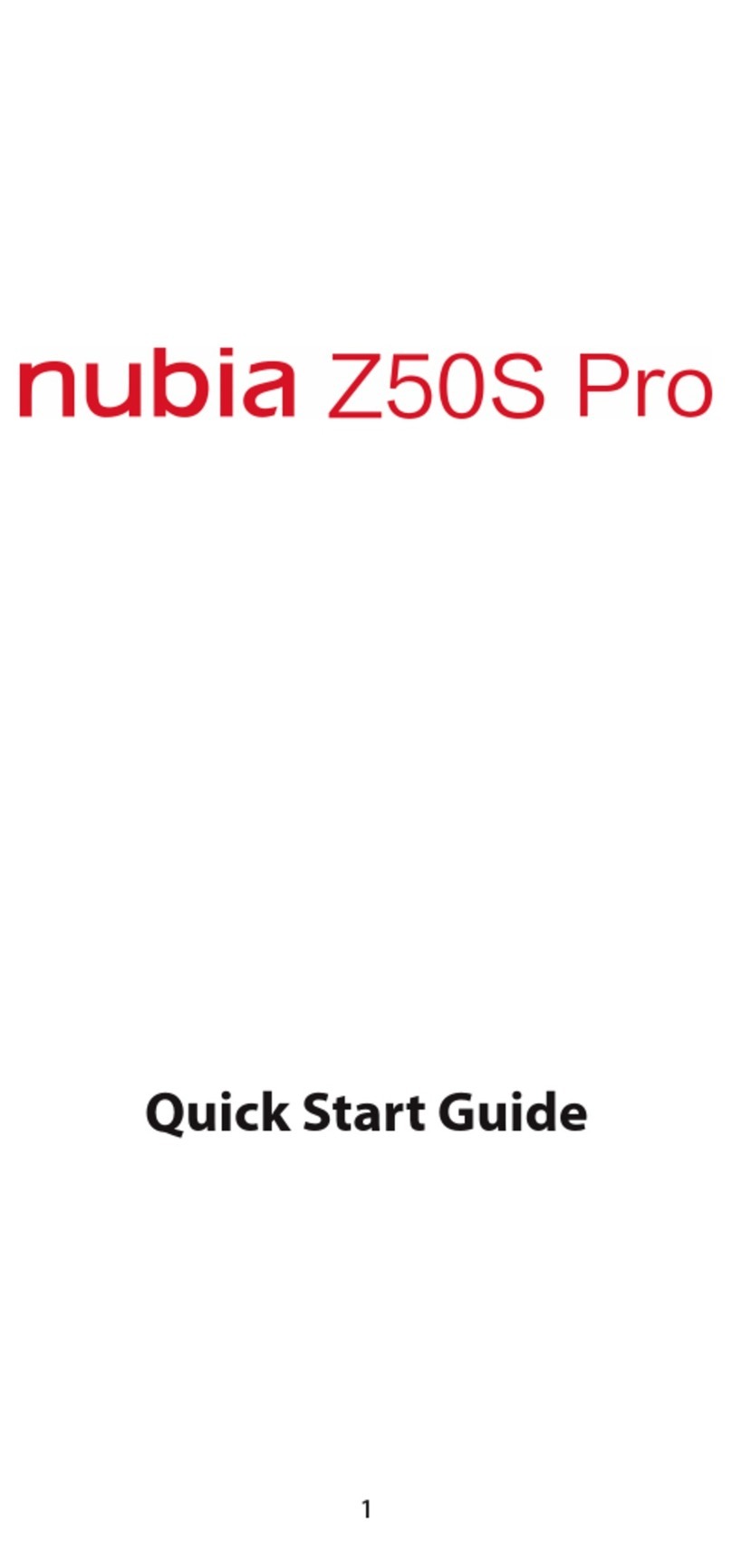 Zte nubia Z50S Pro User manual