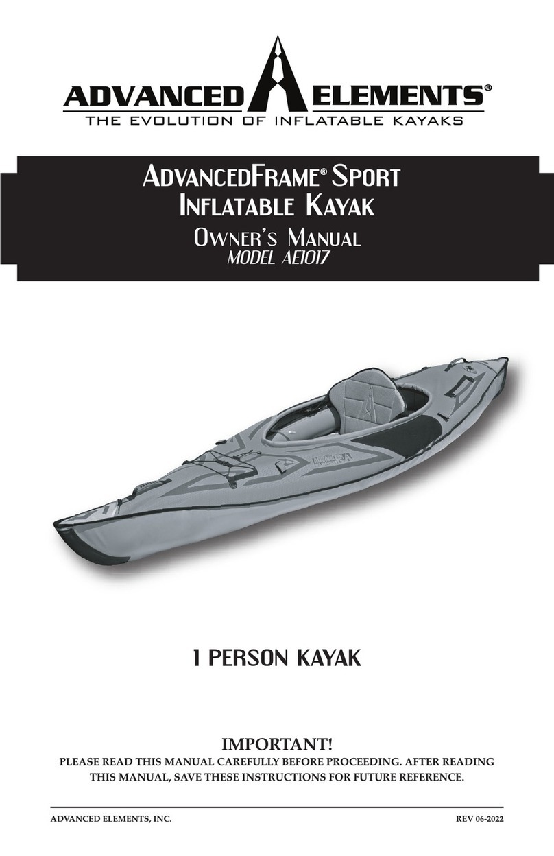 Advanced Elements ADVANCEDFRAME SPORT User manual Advanced Elements ADVANCEDFRAME SPORT User manual