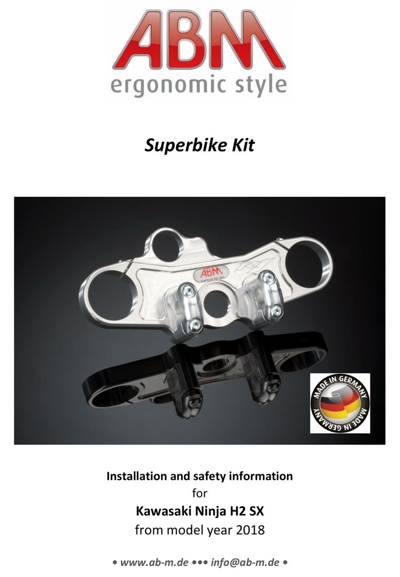 ABM ergonomic style Superbike Kit Installation and safety instructions