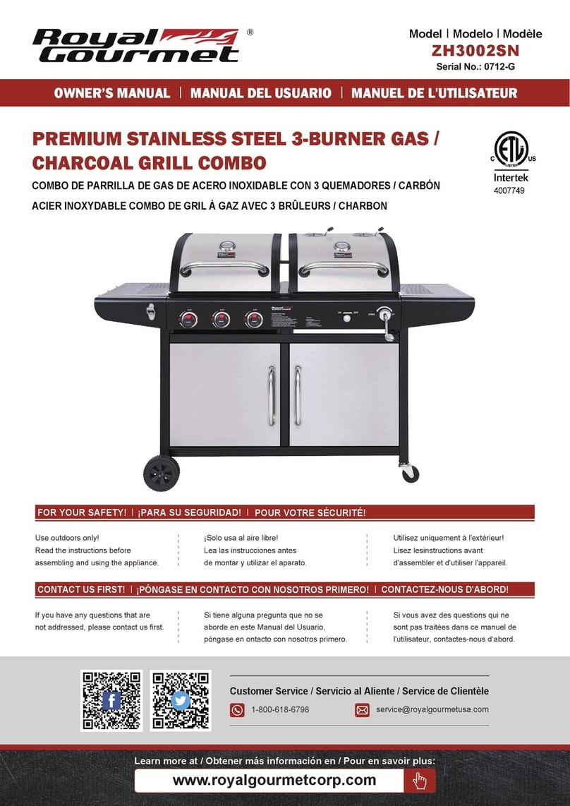 ROYAL GOURMET ZH3002SN owner's manual