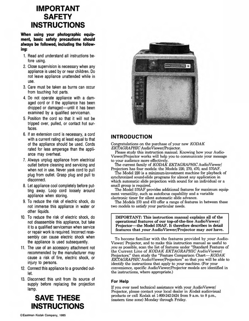 Kodak EKTAGRAPHIC 220 User manual