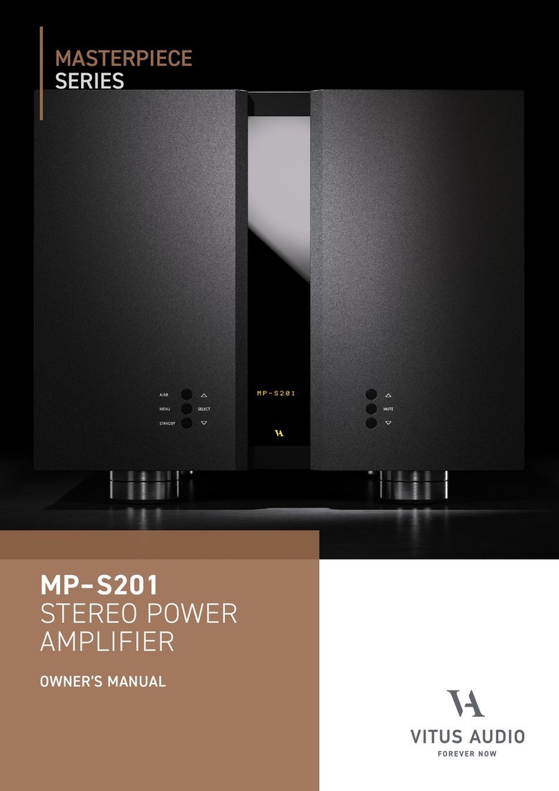 Vitus Audio Masterpiece Series User manual