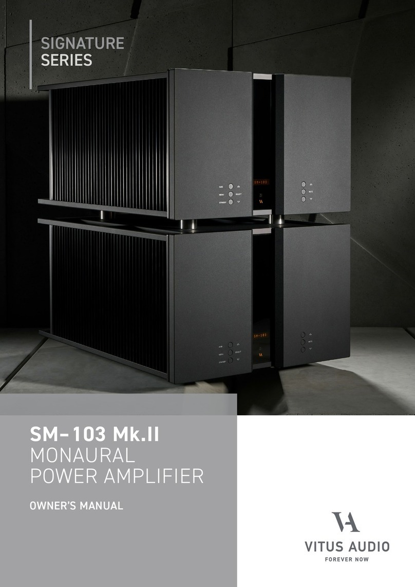 Vitus Audio Signature Series owner's manual
