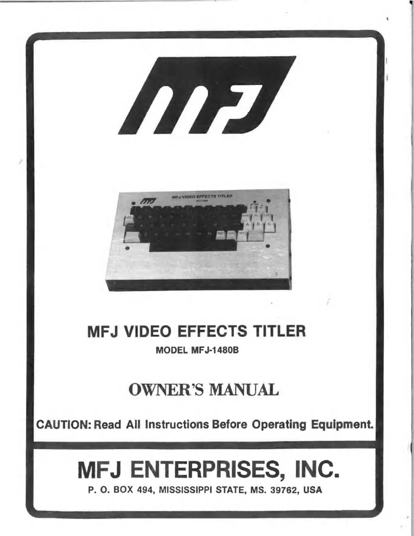 MFJ Enterprises FJ-1480B owner's manual