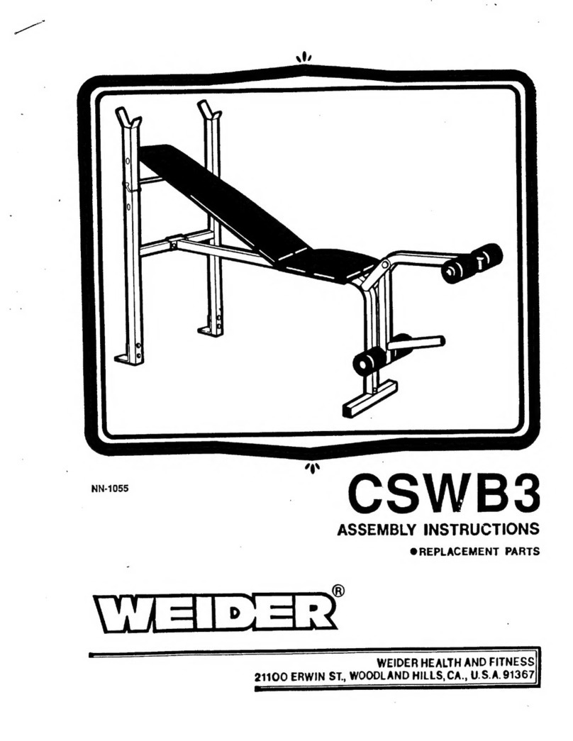Weider CSWB3 Assembly instructions