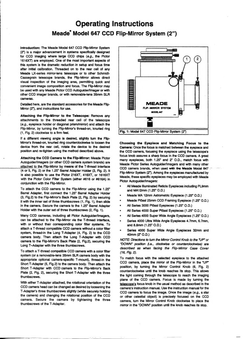 Meade 647 User manual
