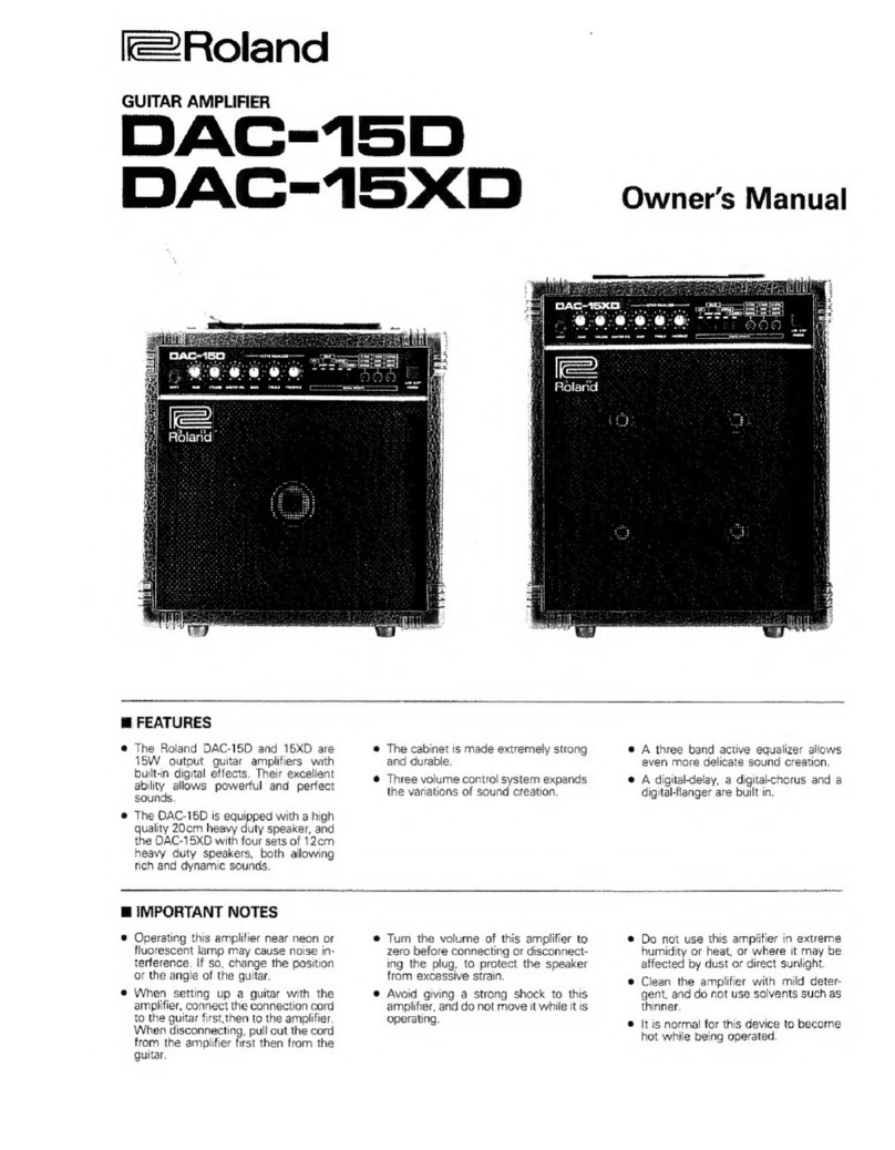 Roland DAC-15D User manual Roland DAC-15D User manual