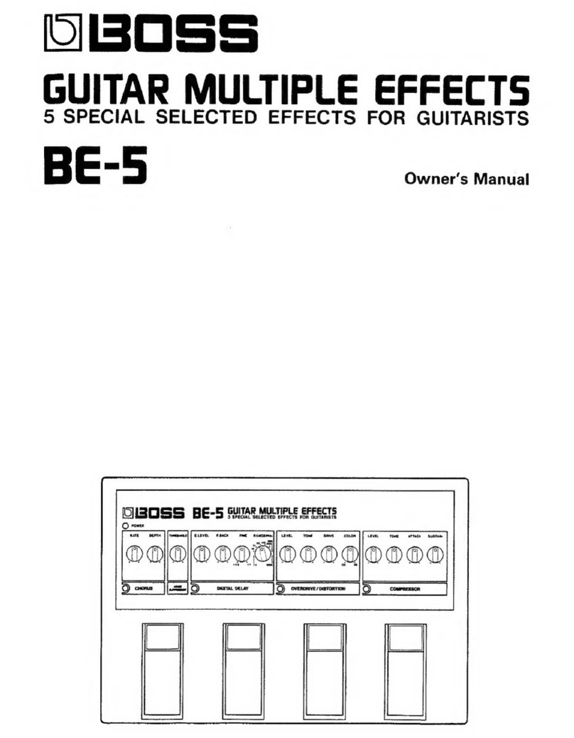 BOSSCO BE-5 owner's manual