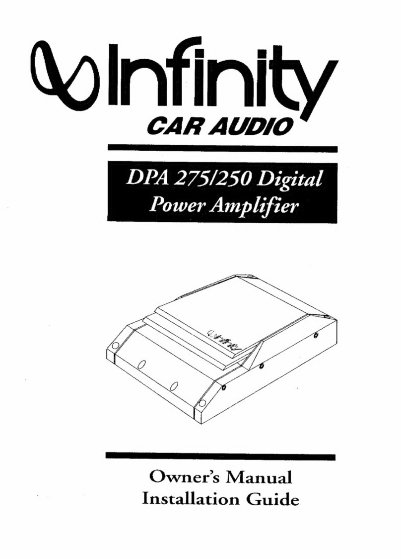 Infinity DPA 275 Owner's manual and installation guide