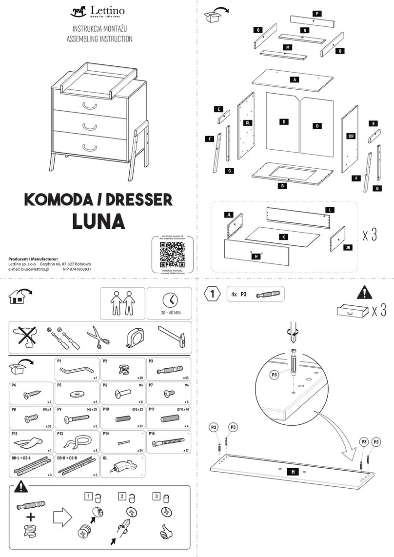 Lettino LUNA Assembling Instruction