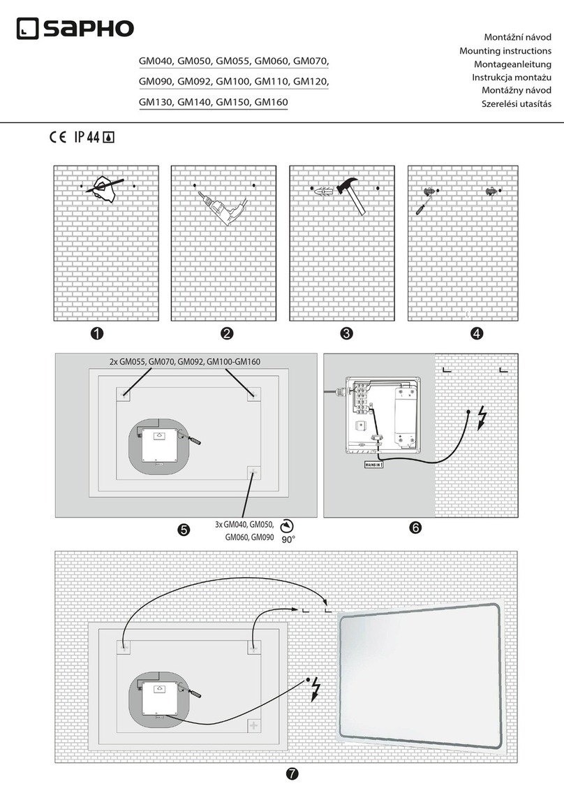 Sapho Gemini GM040 Mounting instructions
