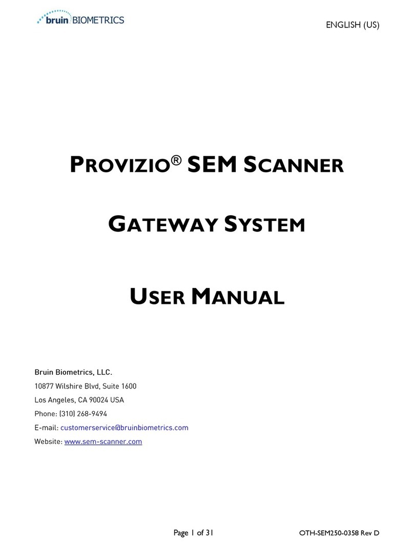 BRUIN BIOMETRICS PROVIZIO SEM SCANNER user manual