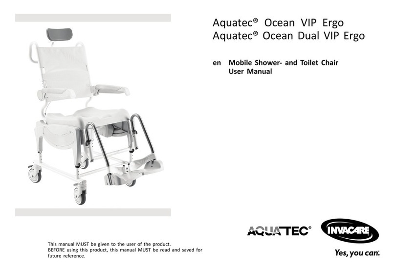 Invacare Aquatec Ocean Dual VIP Ergo User manual