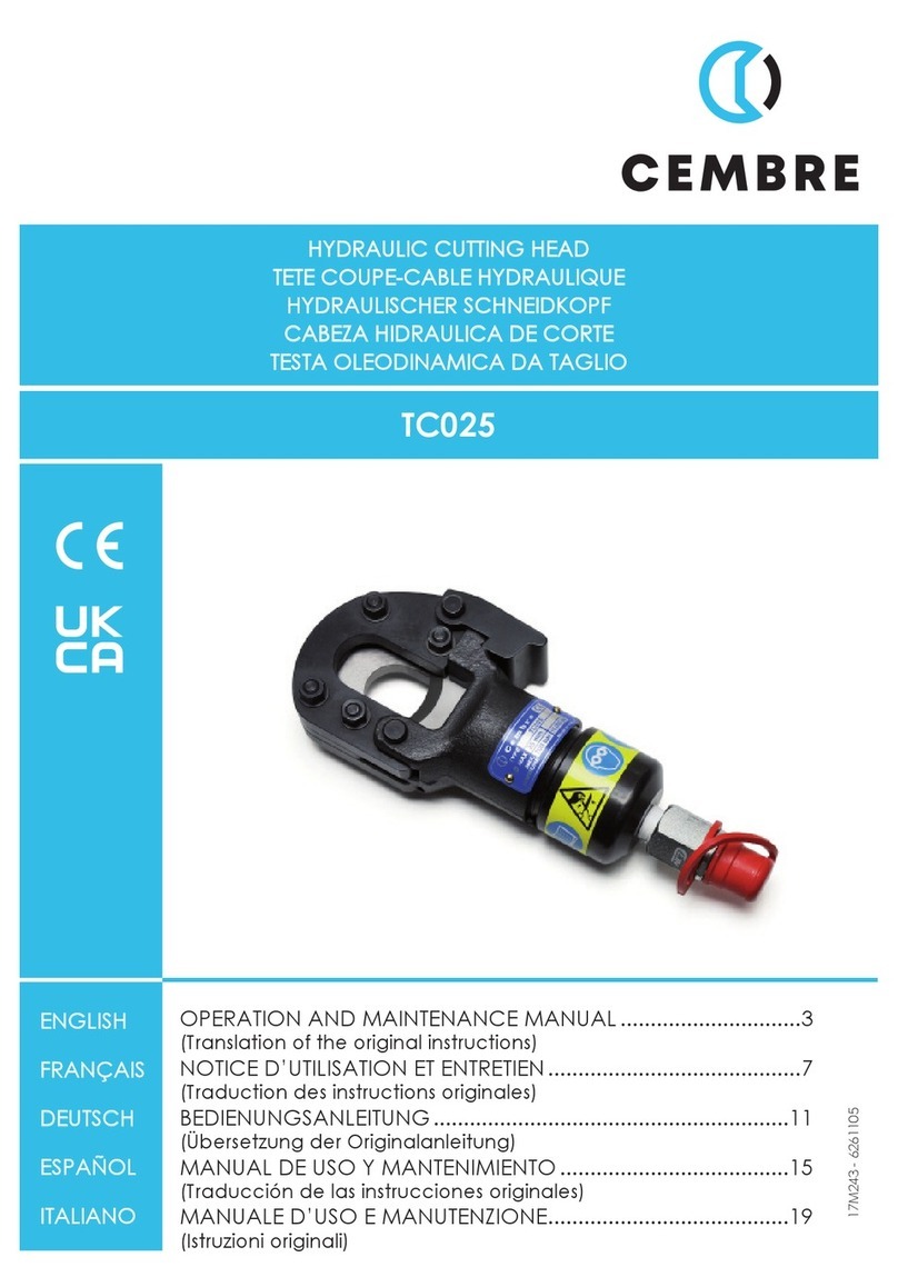 Cembre TC025 Operation and maintenance manual