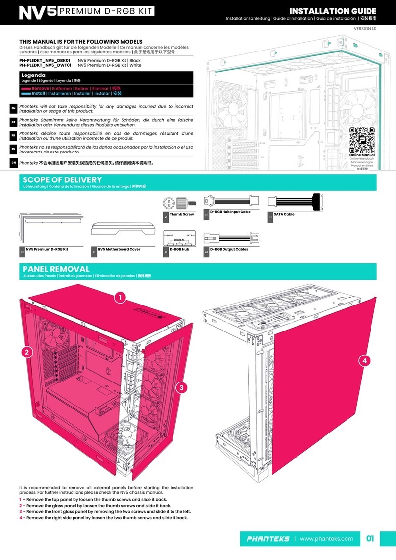 Phanteks NV5 PREMIUM D-RGB KIT User manual