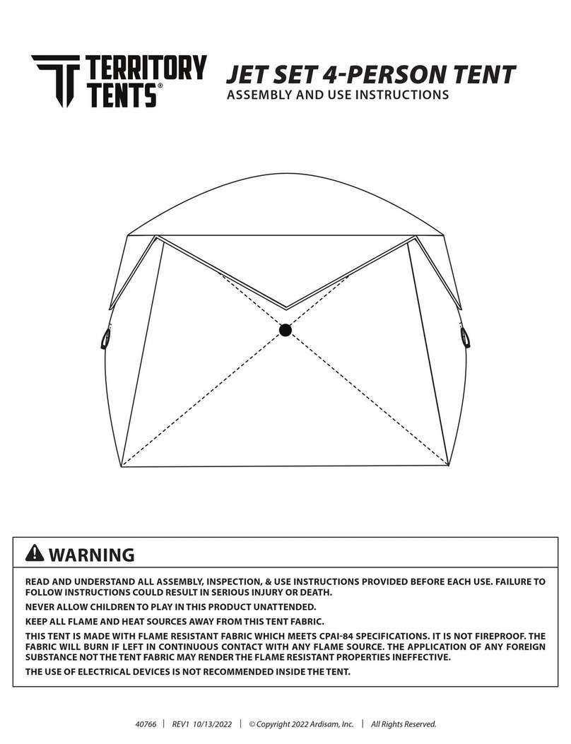 Ardisam TERRITORY TENTS JET SET CT400DB Assembly and use instructions Ardisam TERRITORY TENTS JET SET CT400DB Assembly and use instructions