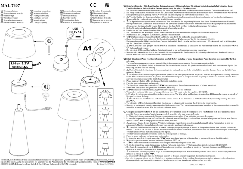 Briloner MAL 7437 Mounting instructions