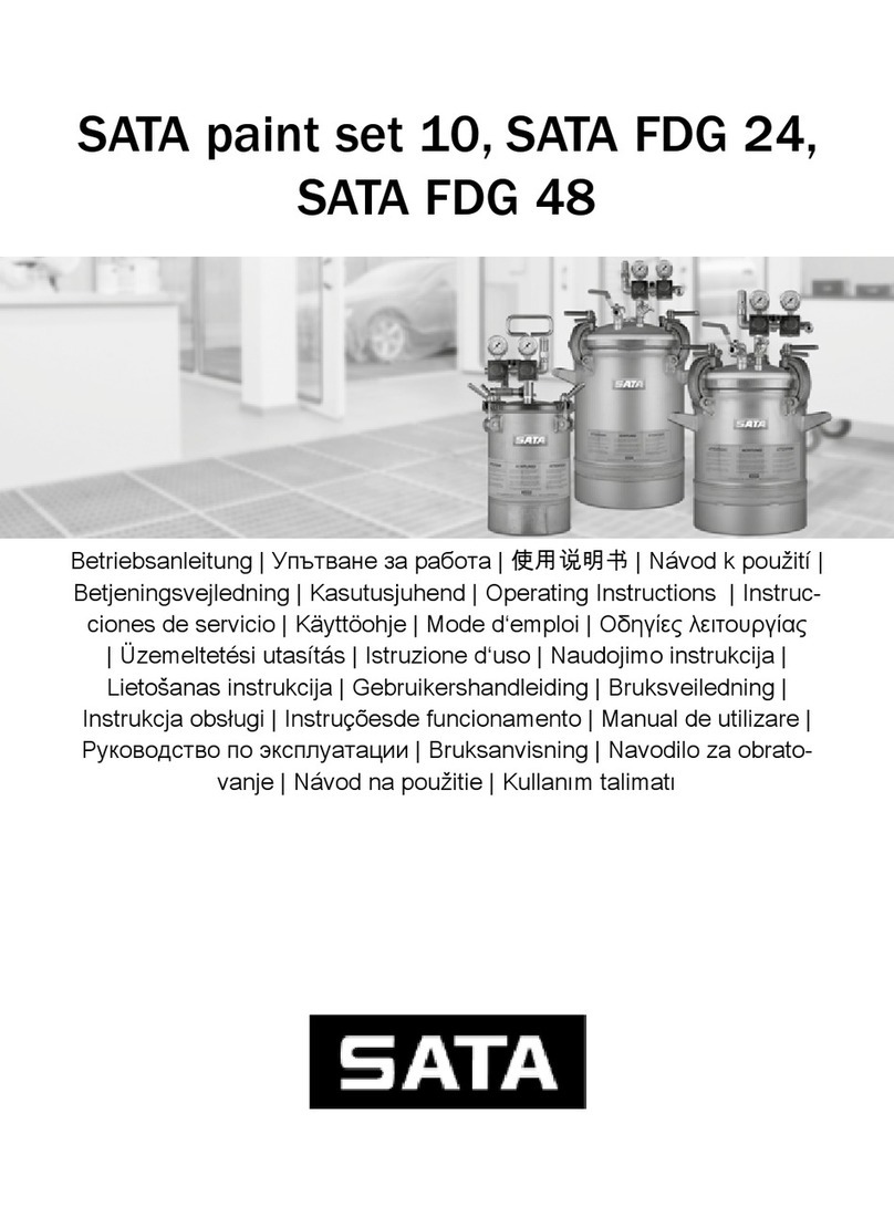 SATA Paint set 10 operating instructions