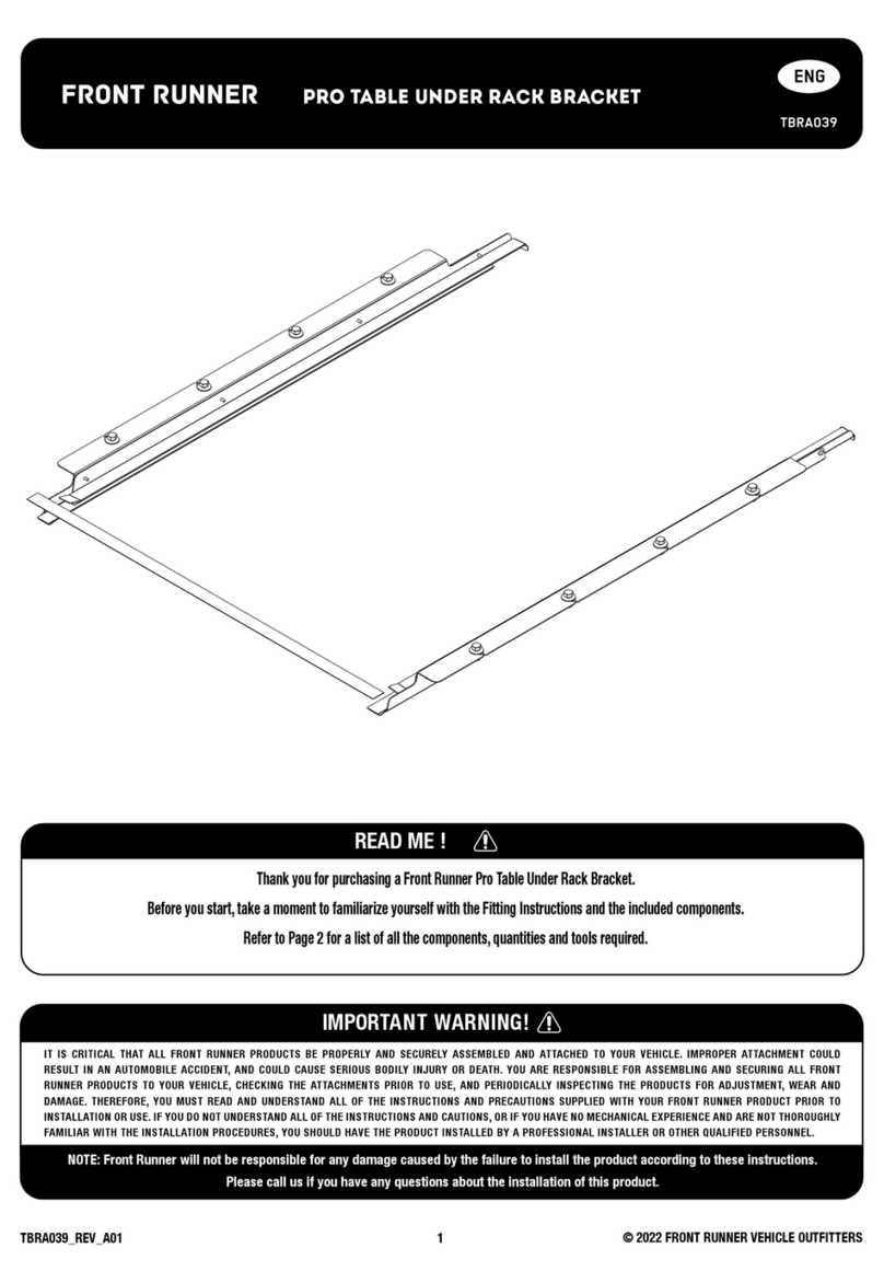 Front Runner TBRA039 User manual