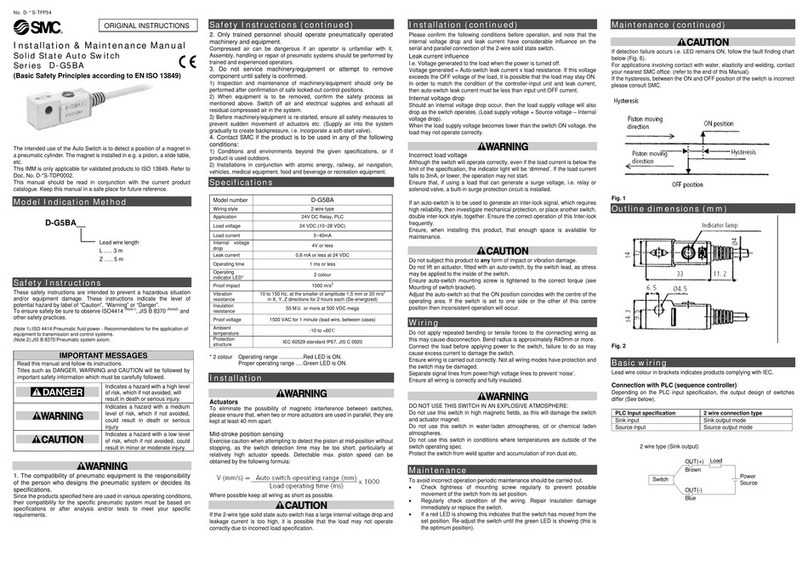 SMC Networks D-G5BA Series Instruction Manual SMC Networks D-G5BA Series Instruction Manual
