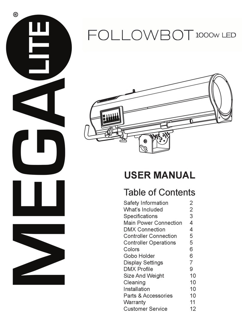 MegaLite Followbot 1000W LED user manual