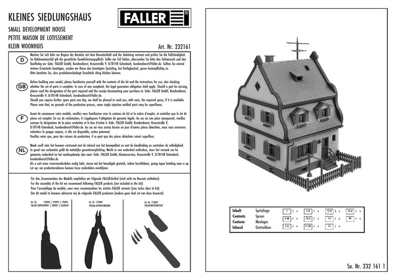 Faller SMALL DEVELOPMENT HOUSE User manual