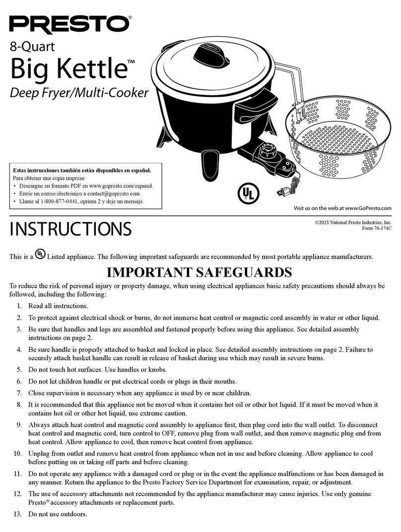 Presto Big Kettle 0600812 User manual