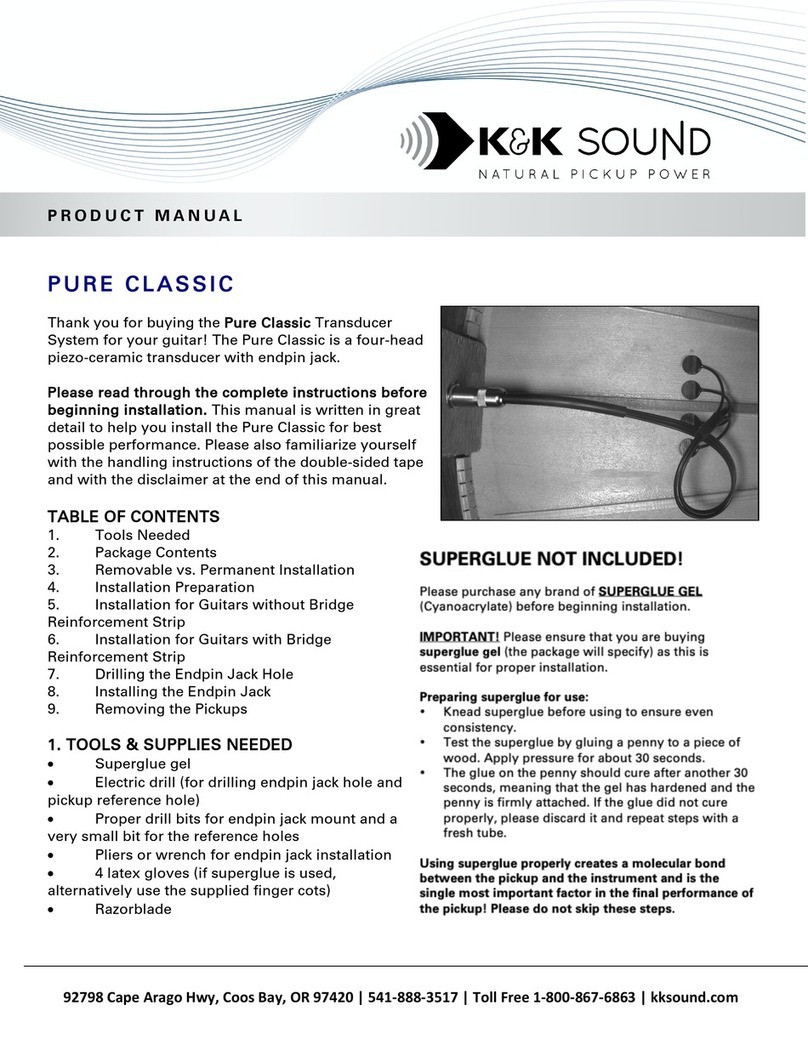 K&K Sound PURE CLASSIC User manual