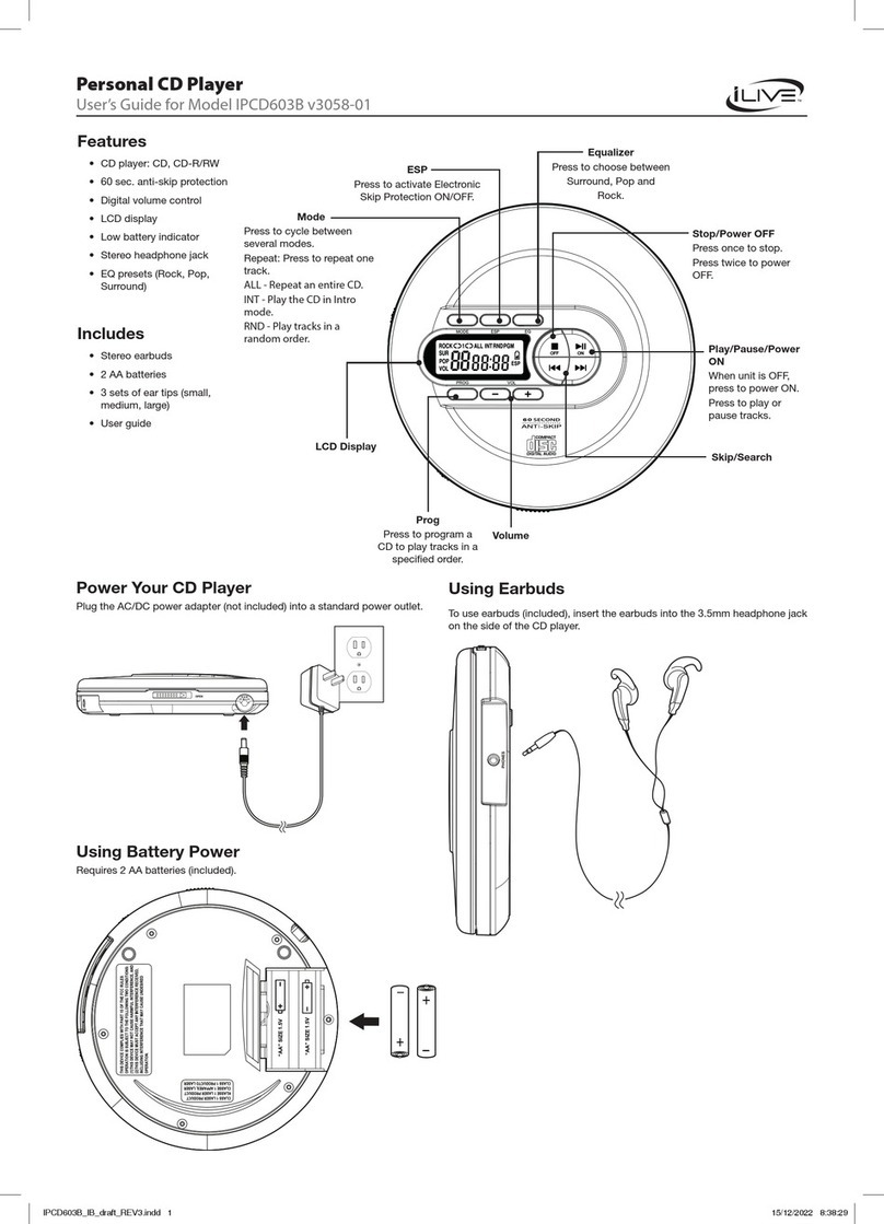 iLive IPCD603B v3058-01 user guide