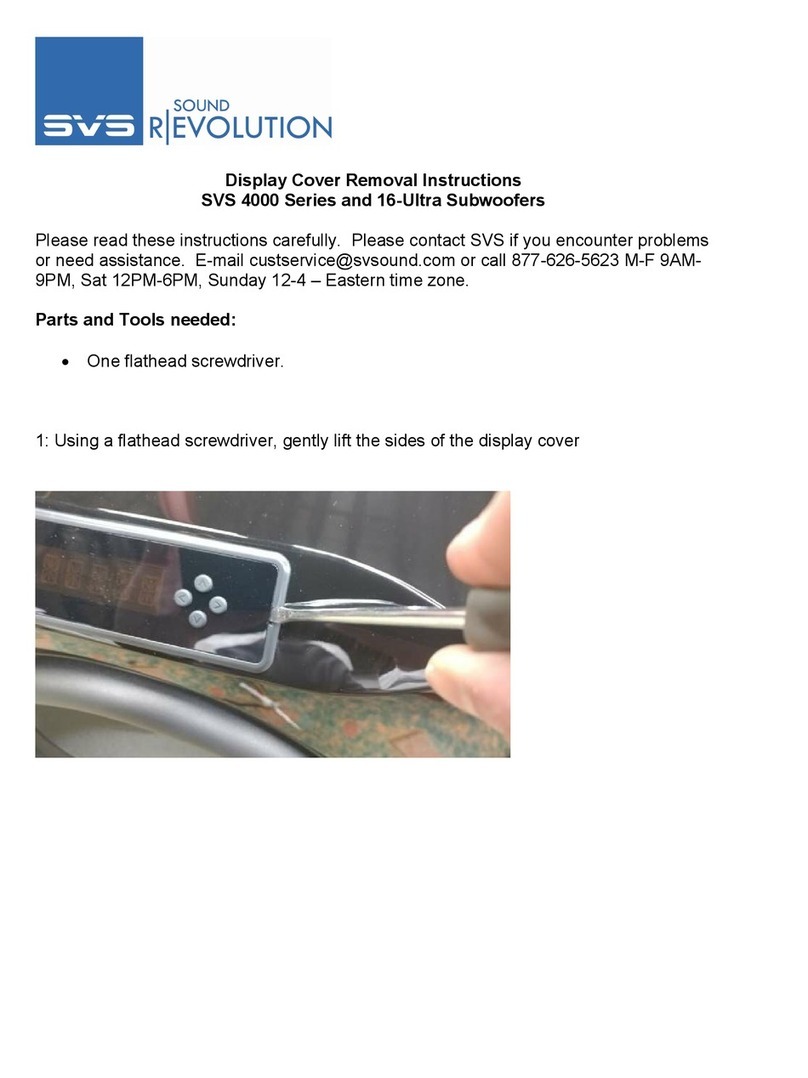 SVS Sound Revolution SVS 4000 Series instructions