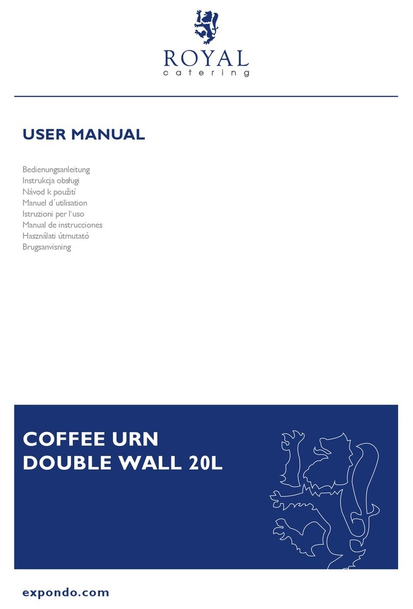 Royal Catering COFFEE URN DOUBLE WALL 20L user manual