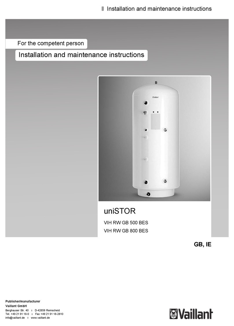 Vaillant uniSTOR VIH RW GB 800 BES User manual
