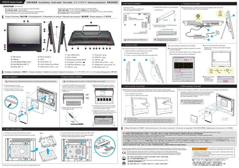 Shuttle X50V9 Series quick guide