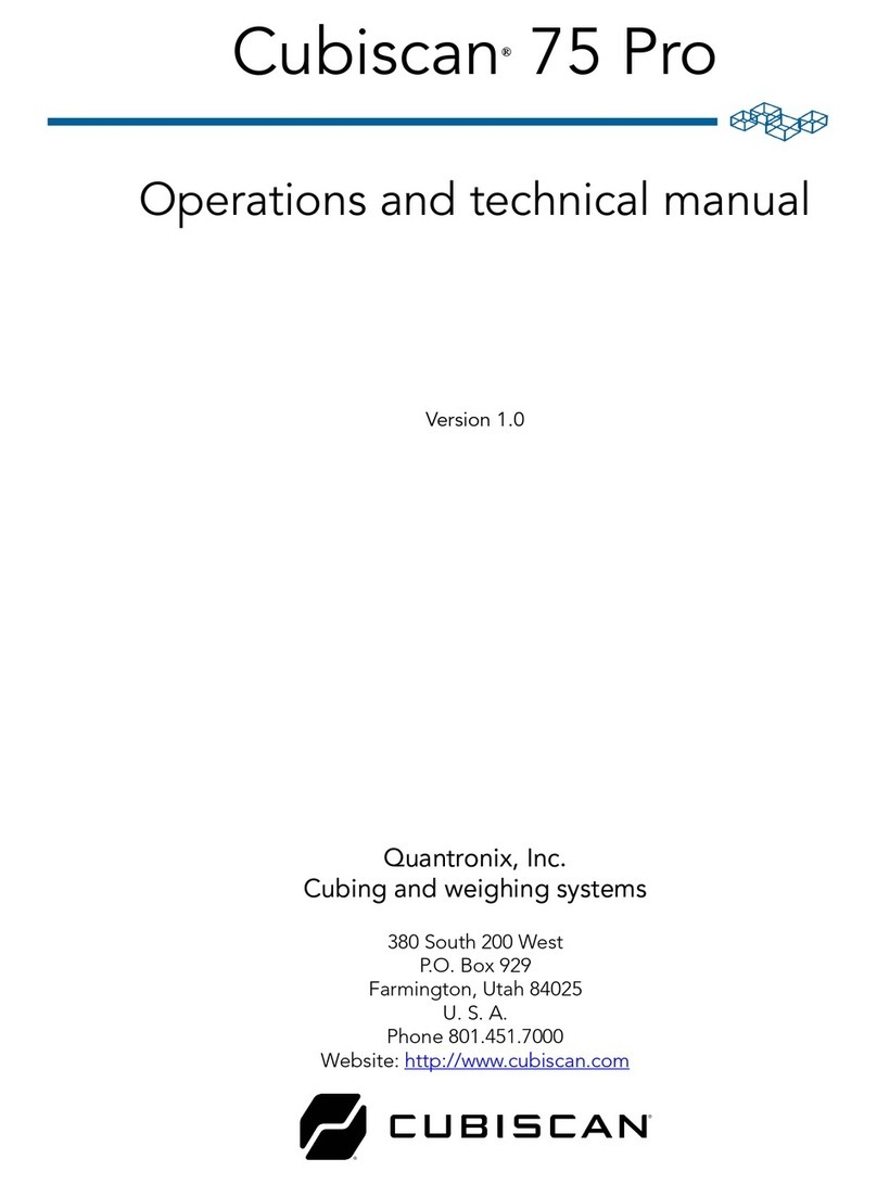 CubiScan 75 Pro Operation and technical manual