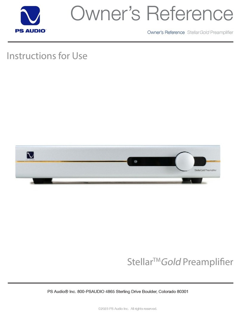 PS Audio Stellar Gold Quick start guide