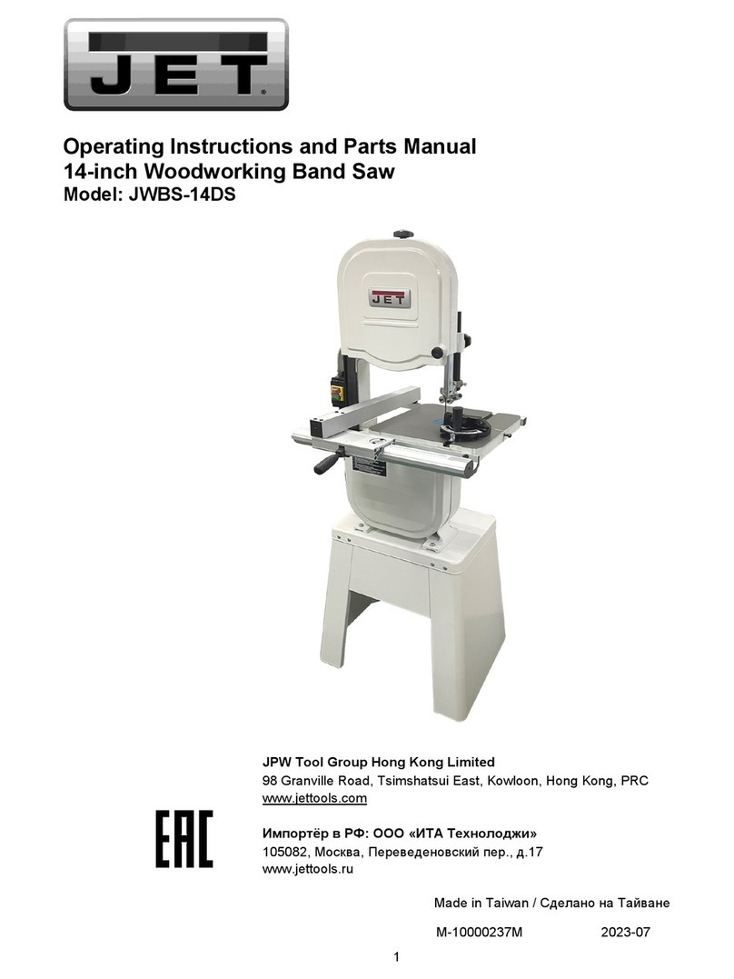 Jet JWBS-14DS Service manual