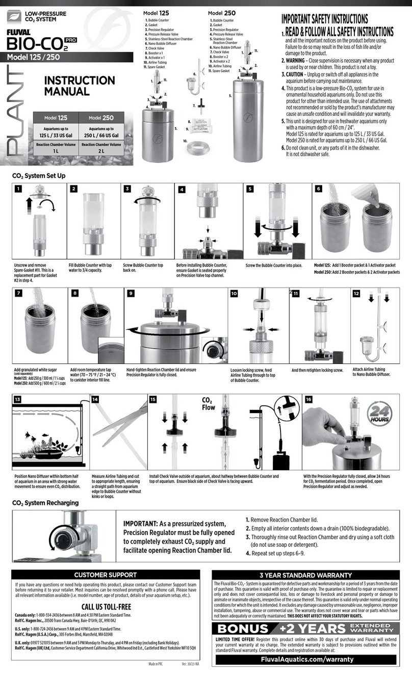 Fluval BIO-CO2 PRO 125 User manual Fluval BIO-CO2 PRO 125 User manual