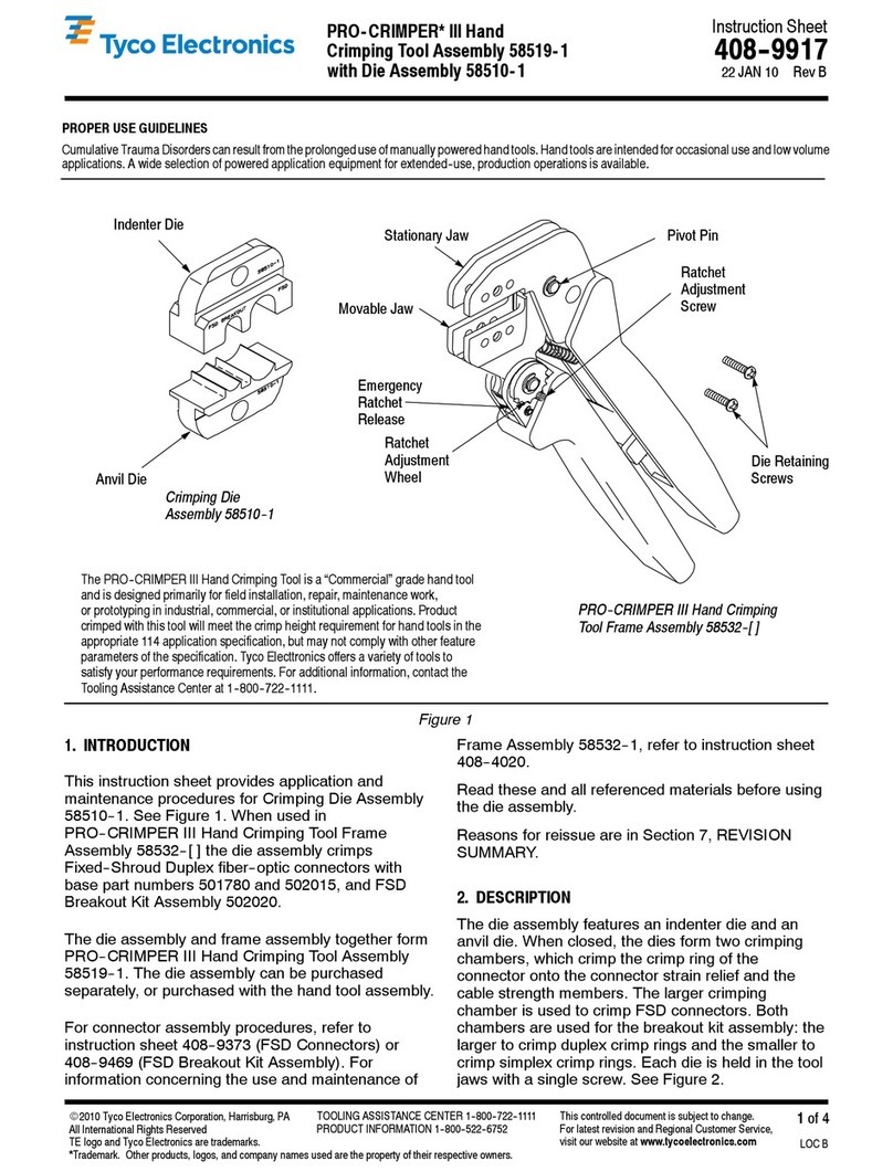 Tyco Electronics PRO-CRIMPER III User manual Tyco Electronics PRO-CRIMPER III User manual