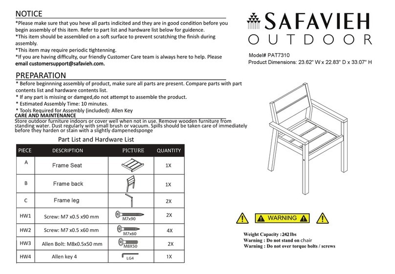 Safavieh Outdoor PAT7310 manual Safavieh Outdoor PAT7310 manual