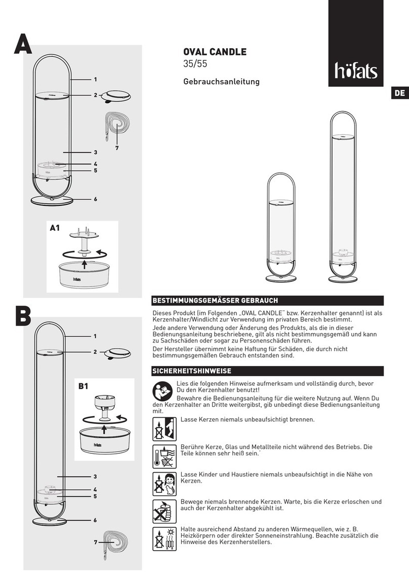 höfats OVAL CANDLE 35 Instructions for use