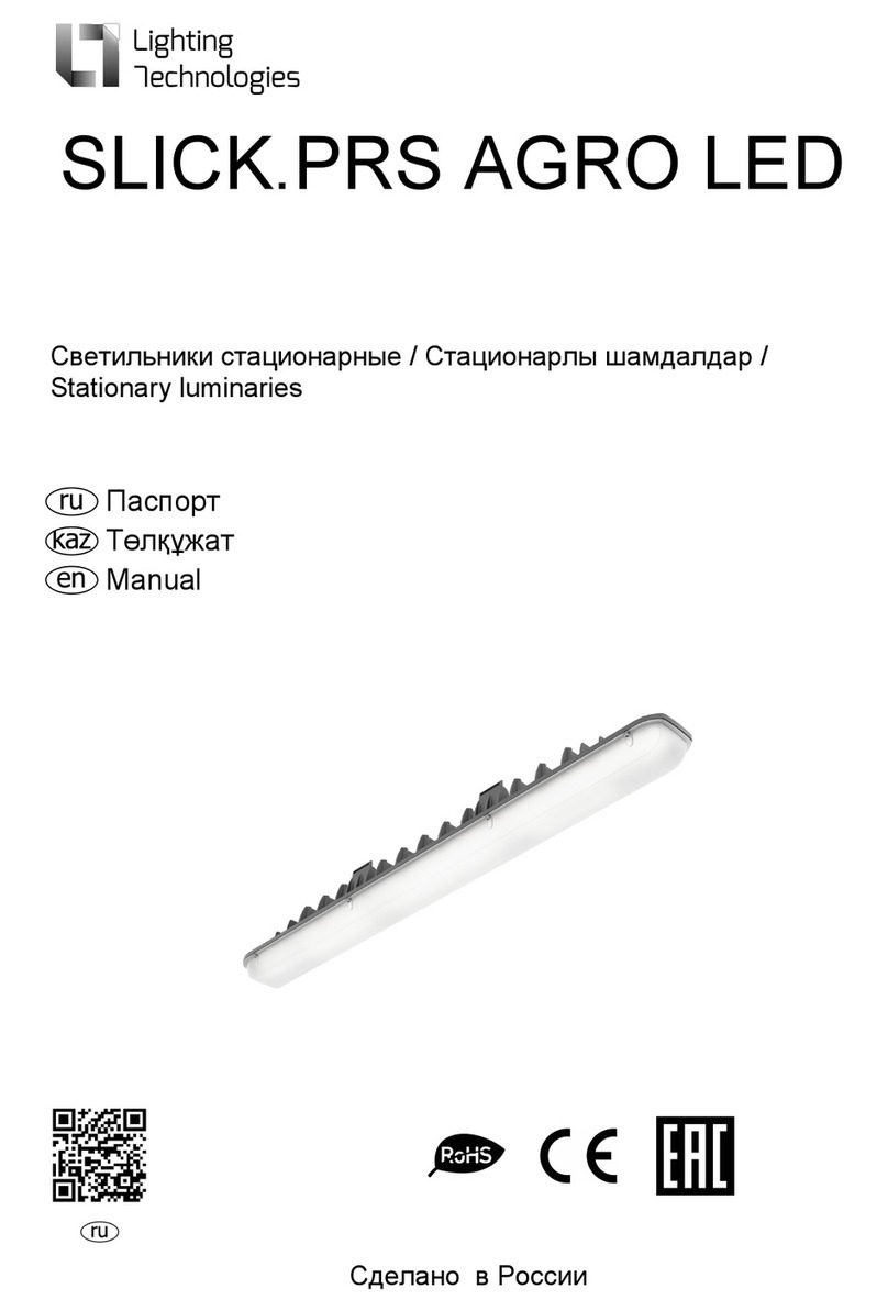 Lighting Technologies SLICK.PRS AGRO LED Series User manual