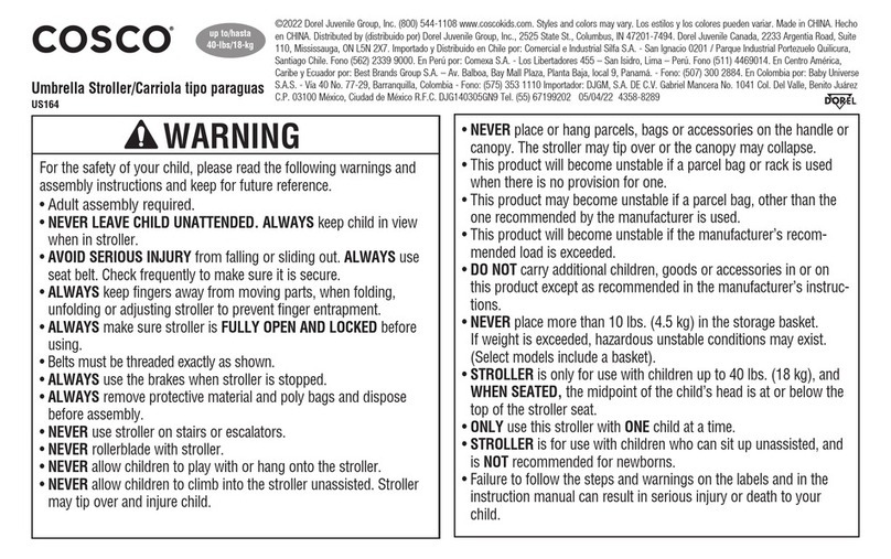 Cosco US164 User manual