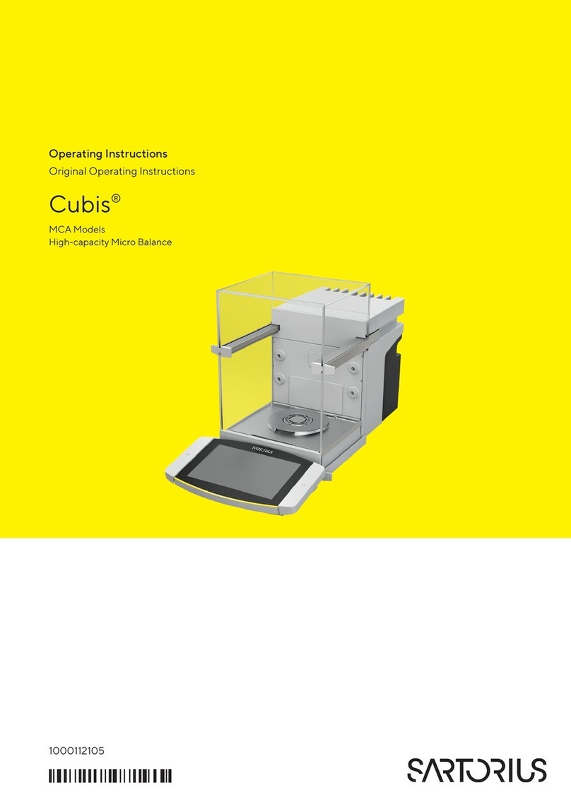 Sartorius Cubis MCA Series User manual