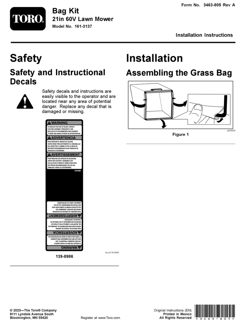 Toro 161-3137 User manual