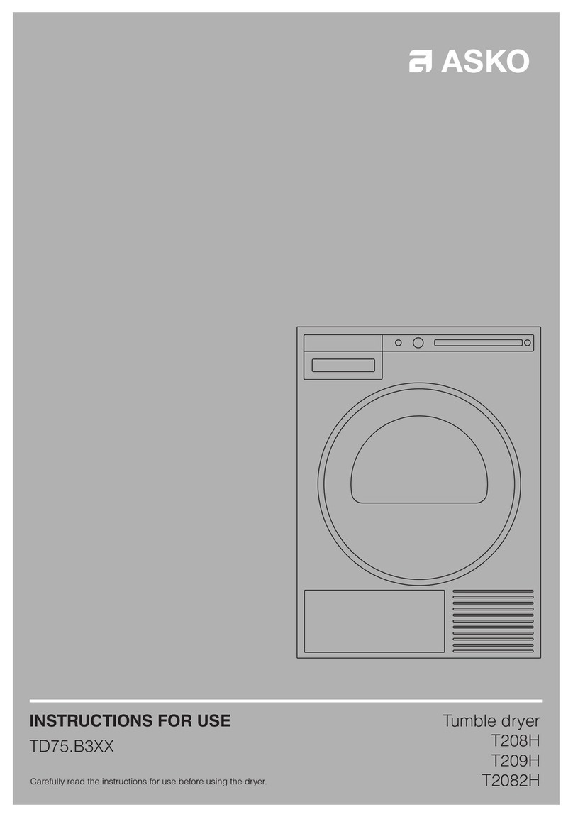 Asko T2082H User manual