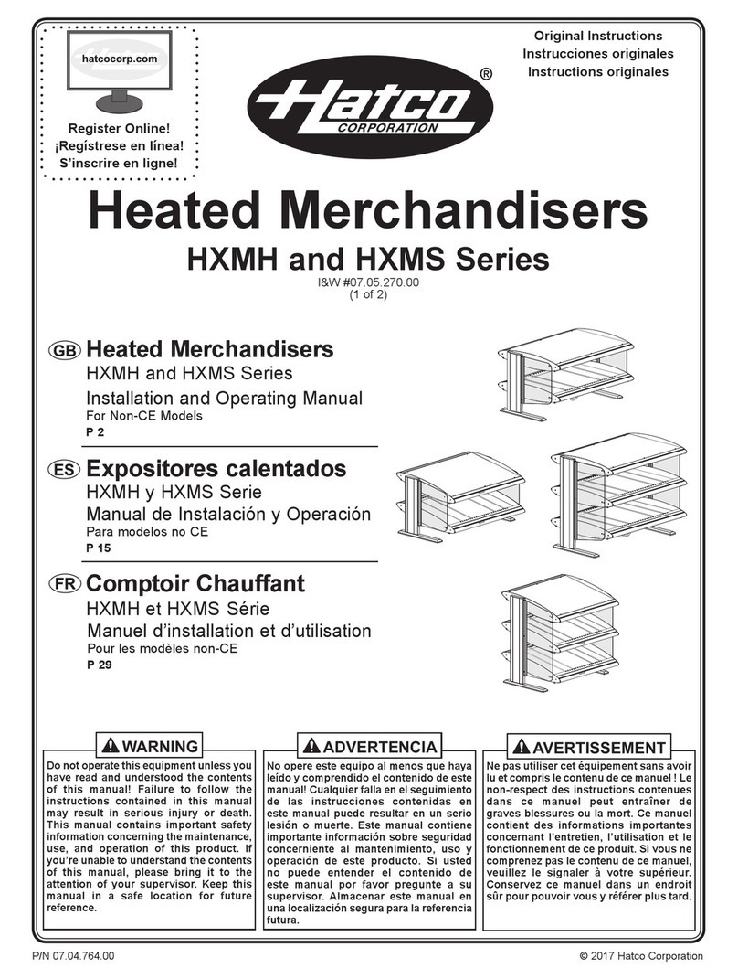 Hatco HXMH Series User manual