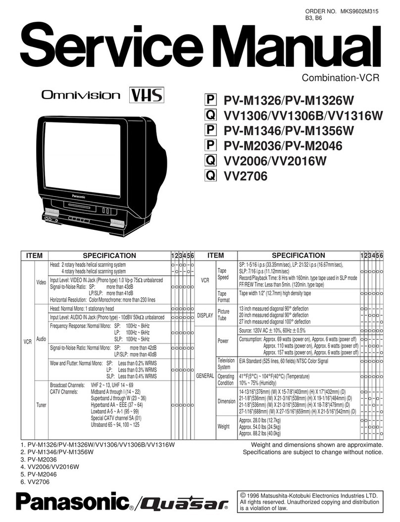 Panasonic OmniVision PV-M1326 User manual Panasonic OmniVision PV-M1326 User manual
