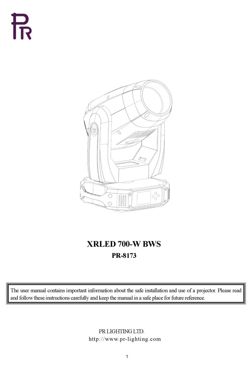 PR Lighting XRLED 700-WBWS manual