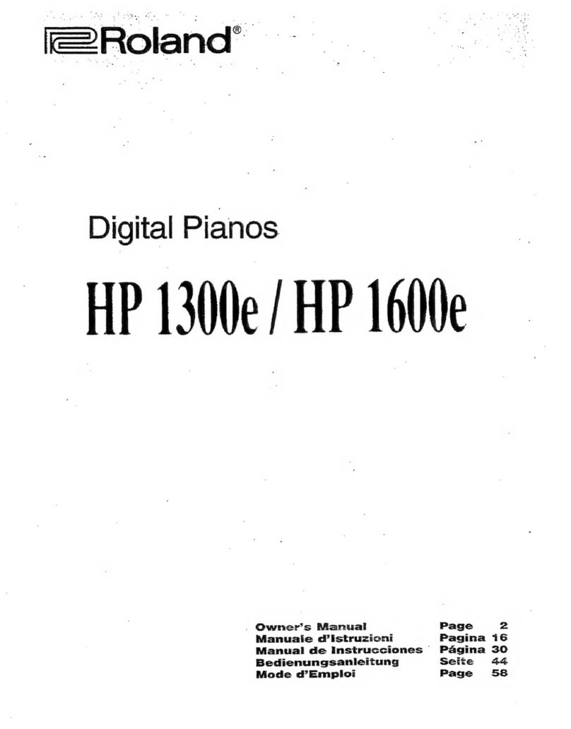 Roland HP 1300e User manual