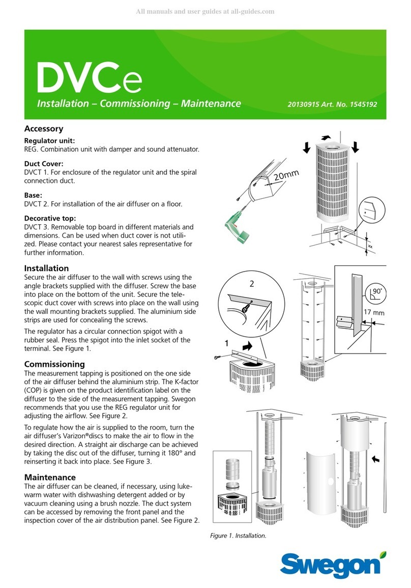 Swegon DVCe Installation Swegon DVCe Installation